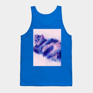 Sly cat lying down Tank Top